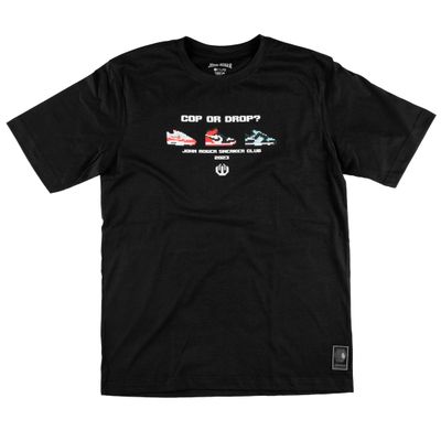 CAMISETA MASCULINA JOHN ROGER COP OR DROP - PRETO