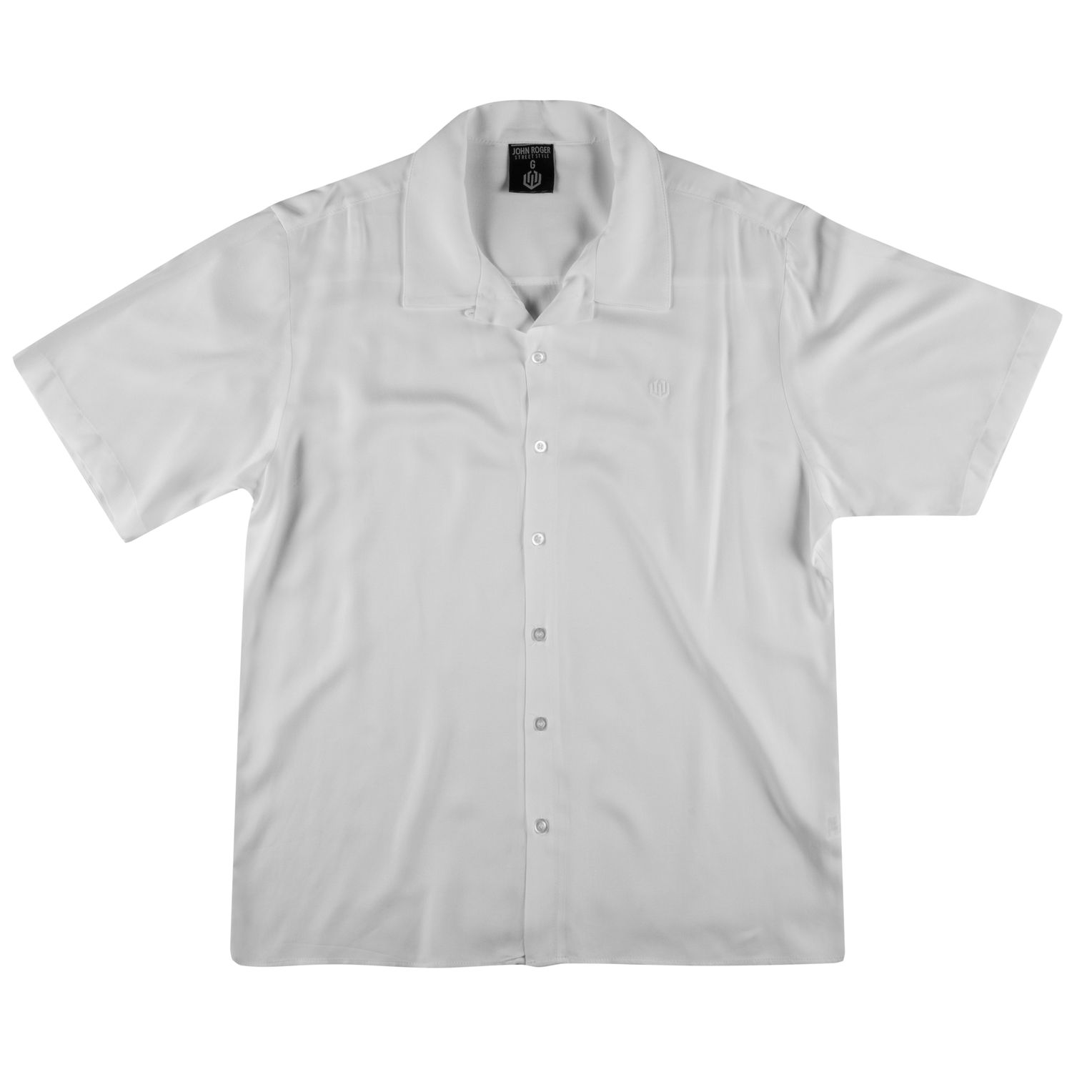 CAMISA MASCULINA VISCOSE JOHN ROGER - BRANCO