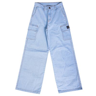 CALÇA FEMININA JOHN ROGER WID LEG CARGO - JEANS