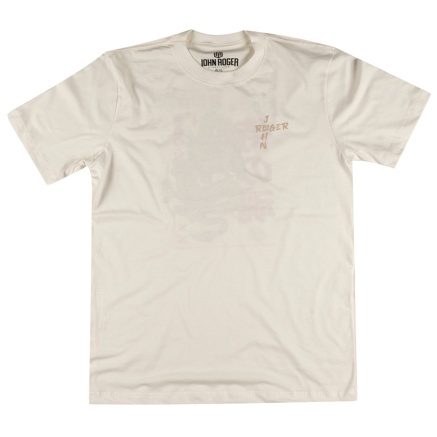 CAMISETA MASCULINA JOHN ROGER DRAGON - OFF WHITE