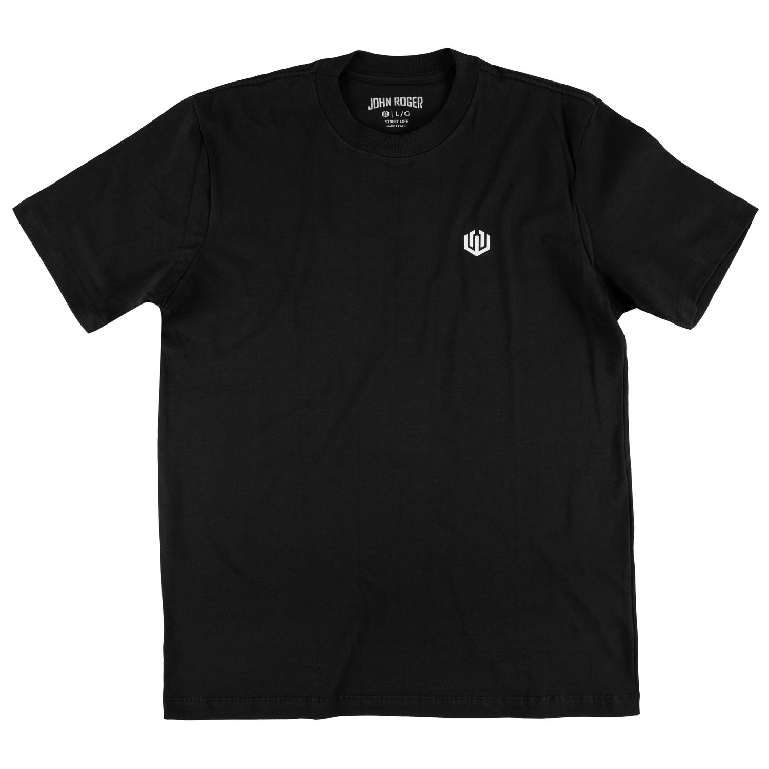 CAMISETA MASCULINA JOHN ROGER OFFICIAL LOGO  - PRETO
