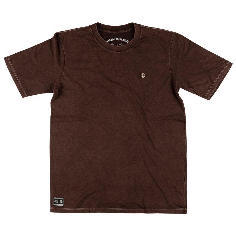 CAMISETA MARMORIZADA PATCH - MARROM