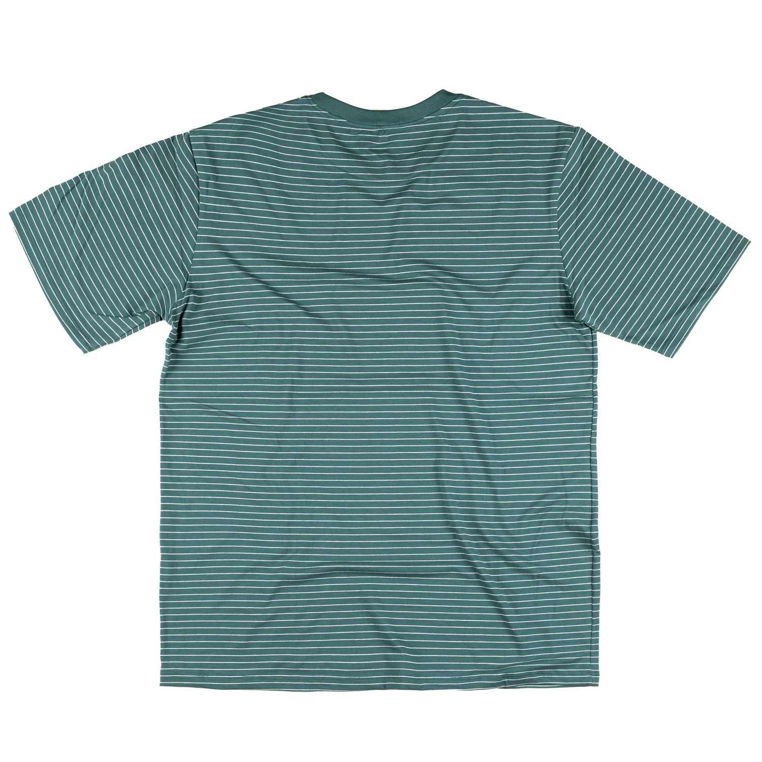 CAMISETA LISTRADA FIO TINTO STRETCH - VERDE/BRANCO