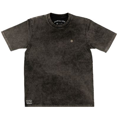 CAMISETA MARMORIZADA PATCH - PRETO