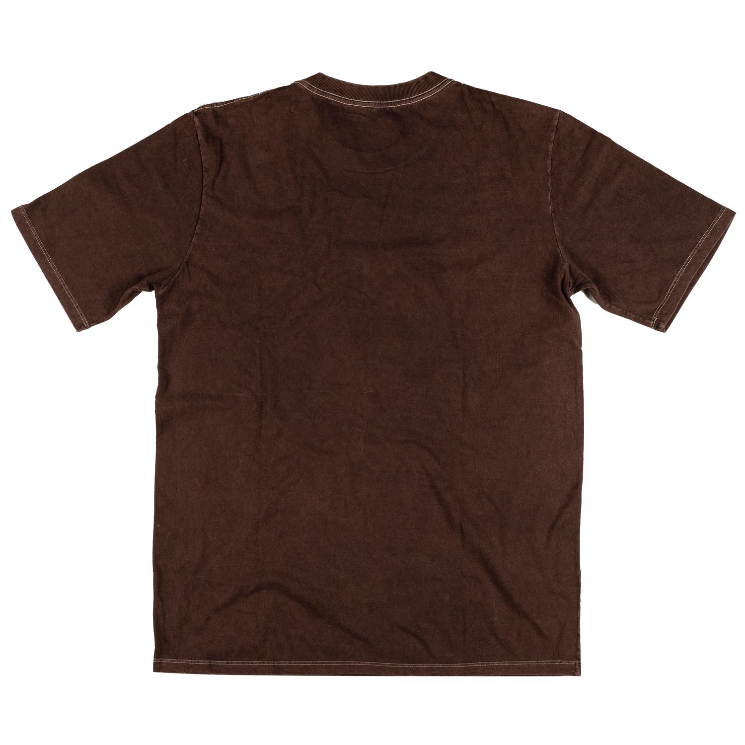 CAMISETA MARMORIZADA BORDADO - MARROM