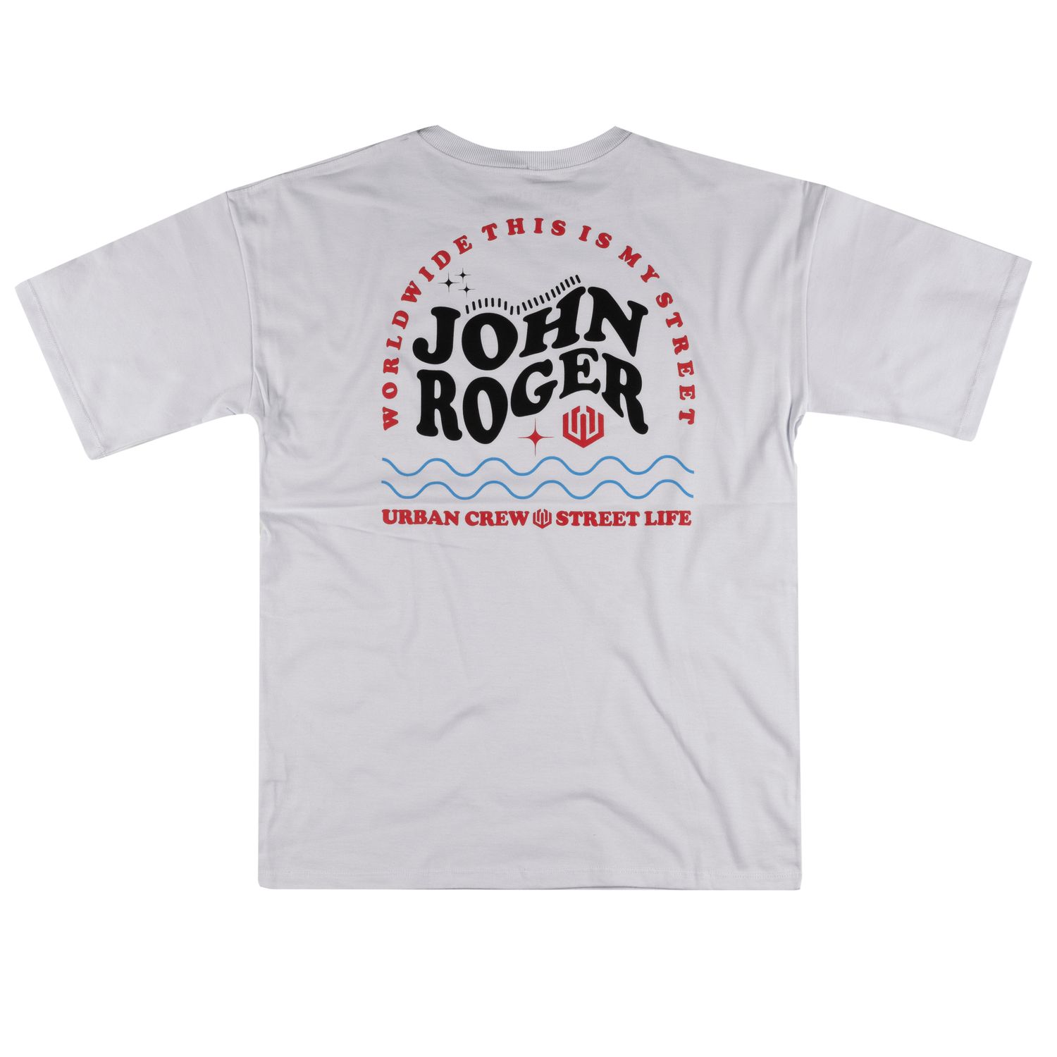 CAMISETA  MALHÃO MASCULINA WAVES - BRANCO