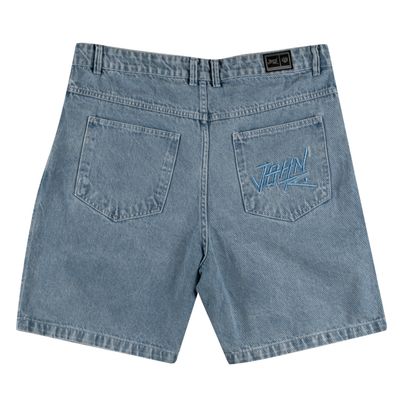 BERMUDA JEANS OVER 5 POCKETS -  DELAVE MARMORIZADO