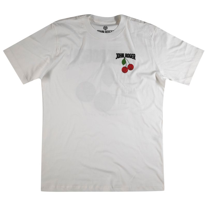 CAMISETA MASCULINA JOHN ROGER BASKETBALL CHERRY - OFF WHITE