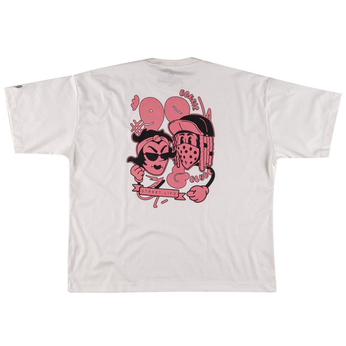 CAMISETA BOXY SUEDINE BONNIE CLYDE - OFF WHITE