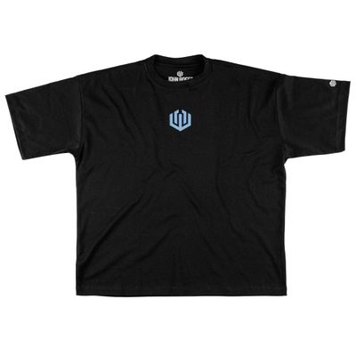 CAMISETA BOXY SUEDINE ELETRICA - PRETO