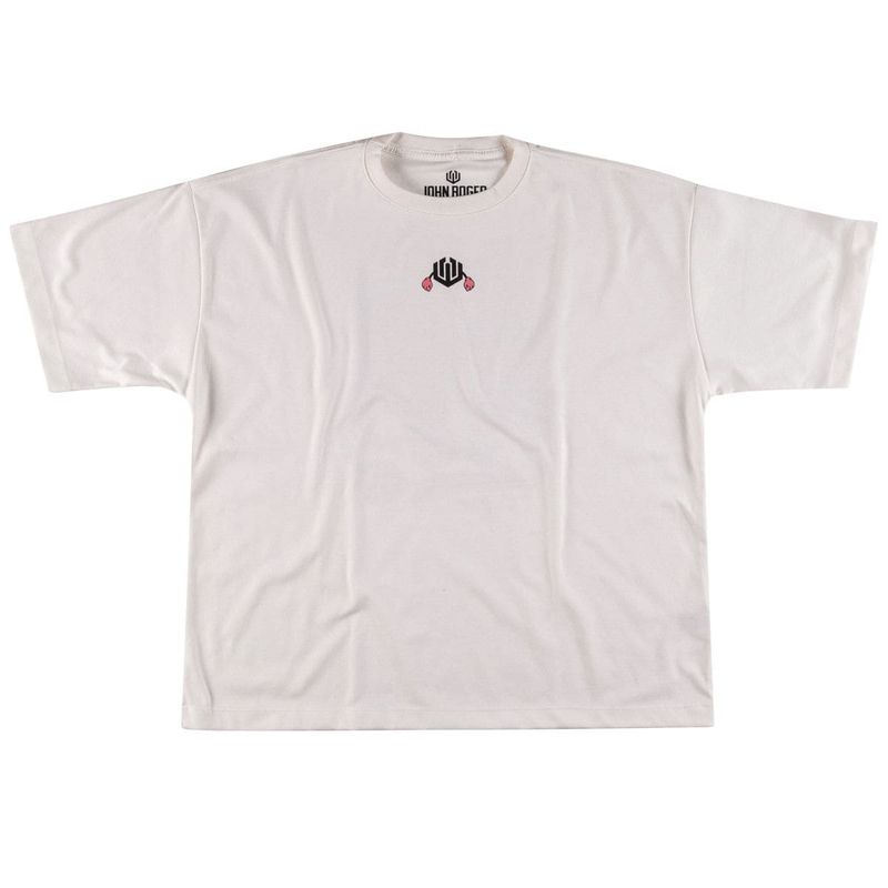 CAMISETA BOXY SUEDINE BONNIE CLYDE - OFF WHITE