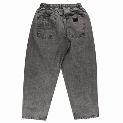 CALÇA JEANS BAGGY ELASTICO OVER - MARMORIZADA