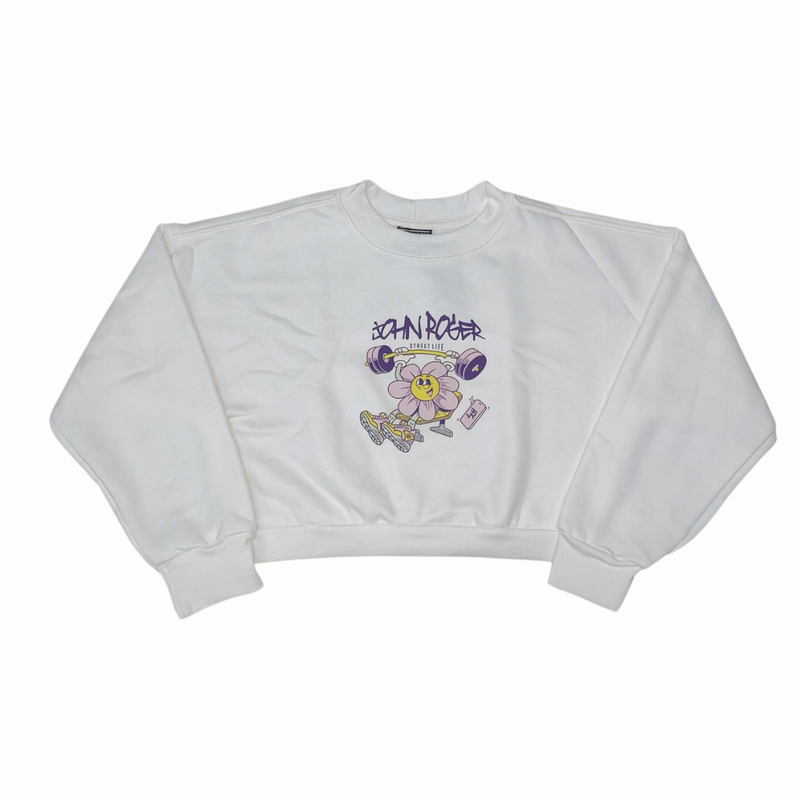 CROPPED MOLETOM HYPE GYM - OFF WHITE