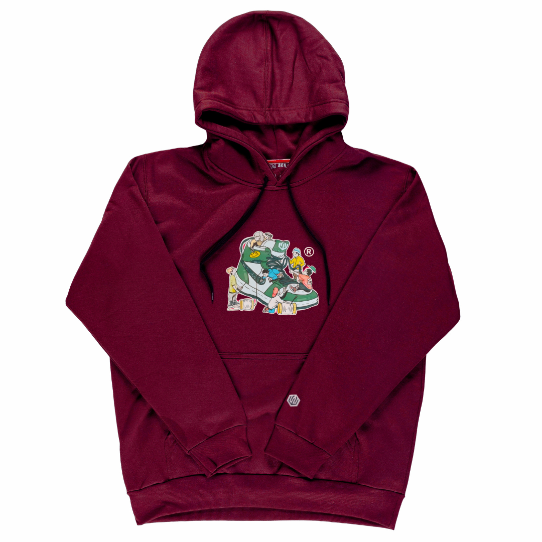 MOLETOM CANGURU THE PROCESS FLEECE - BORDÔ