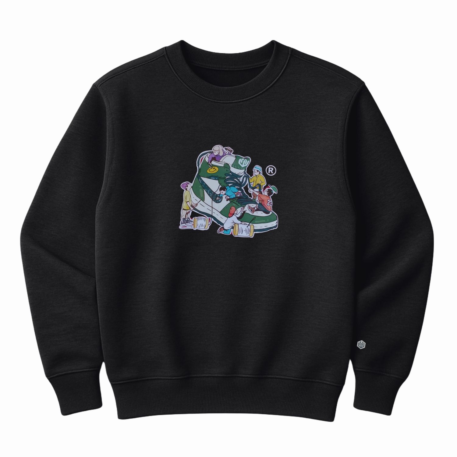 MOLETOM CARECA MASCULINO THE PROCESS FLEECE - PRETO