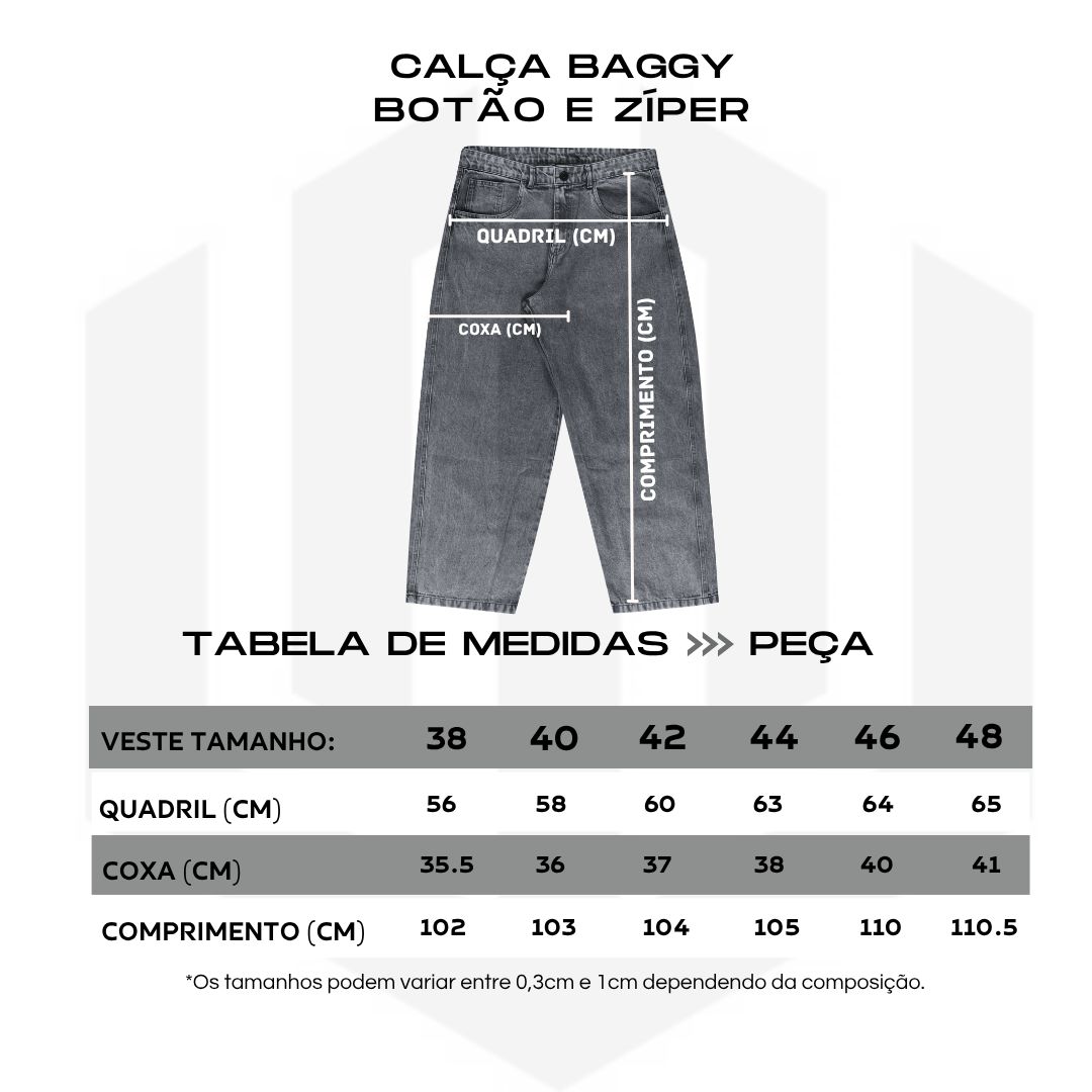 CALÇA SARJA  SOCIAL BAGGY - CINZA