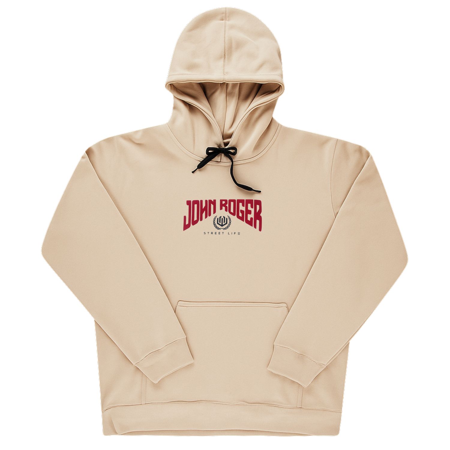 MOLETOM CANGURU JOHN ROGER BASKET &amp;  FLOWERS  - BEGE