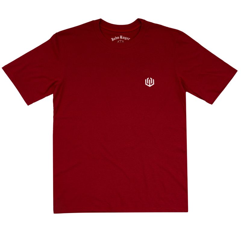 CAMISETA BASIC LIGTH LOGO OFICIAL JOHN ROGER - VERMELHO SUCRE