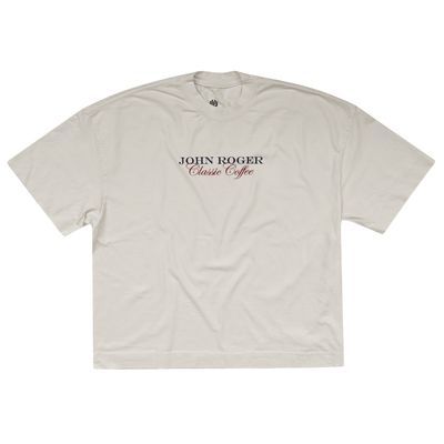 CAMISETA BOXY LAVADO JOHN ROGER CLASSIC COFFEE - OFF WHITE