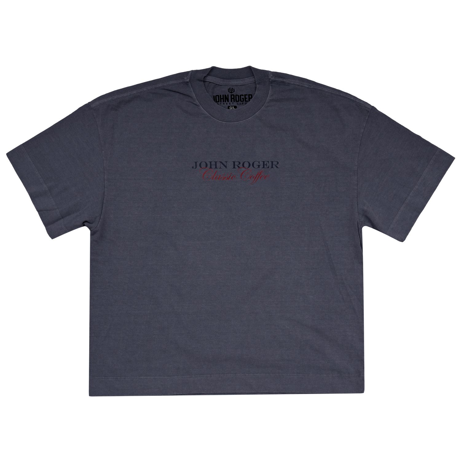 CAMISETA BOXY LAVADO JOHN ROGER CLASSIC COFFEE - CHUMBO ESTONADO