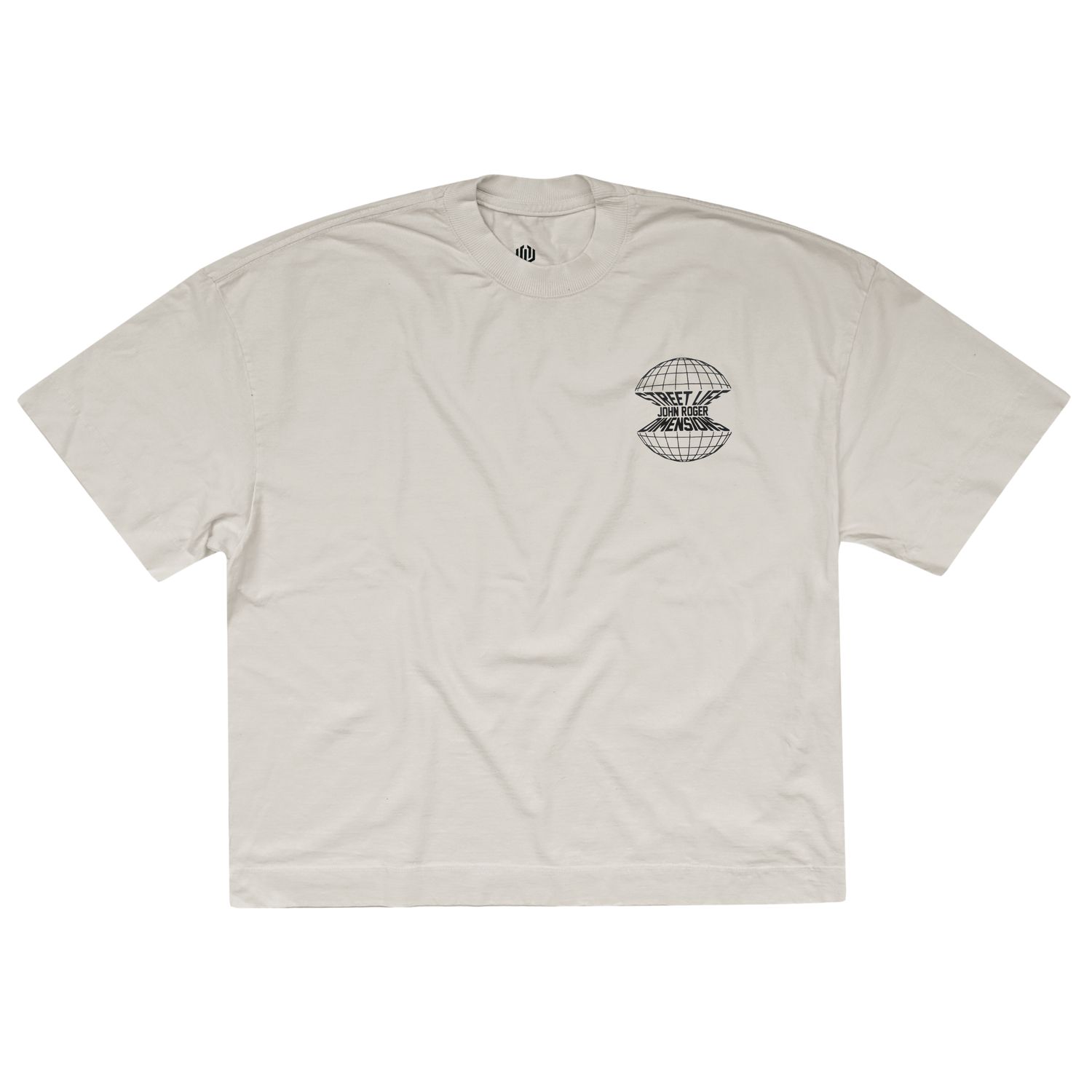 CAMISETA BOXY LAVADO JOHN ROGER APPLE - OFF WHITE