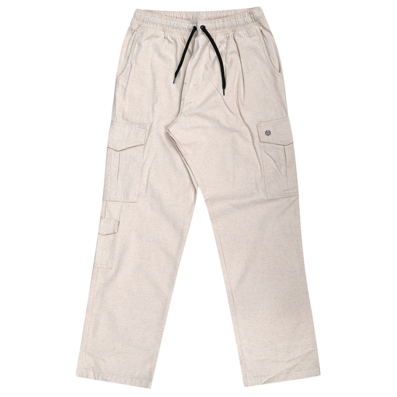 CALÇA CARGO LINHO NEW POCKETS JOHN ROGER - AREIA