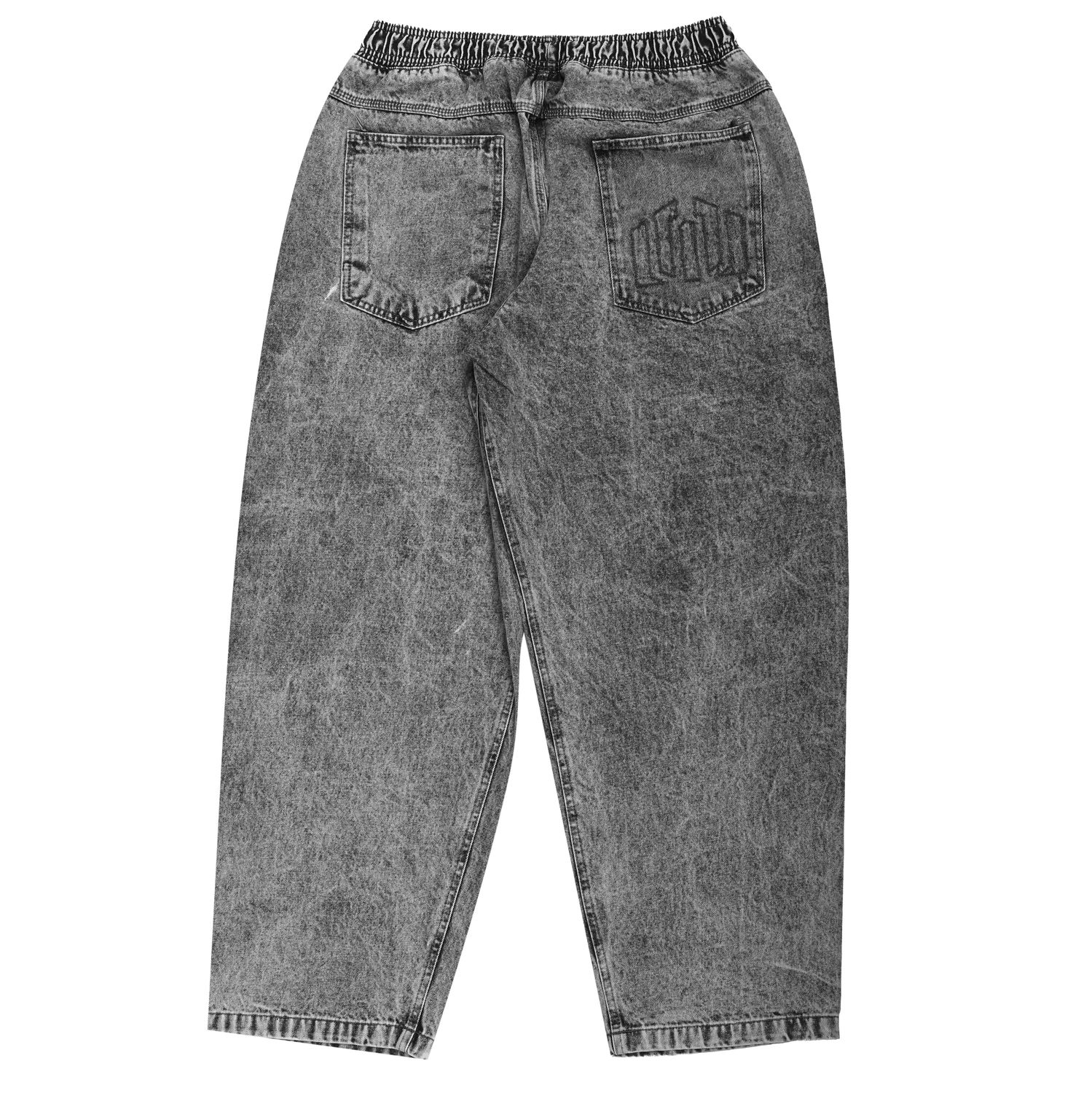 CALÇA BAGGY ELASTICO JEANS JOHN ROGER - BLACK MARMORIZADA