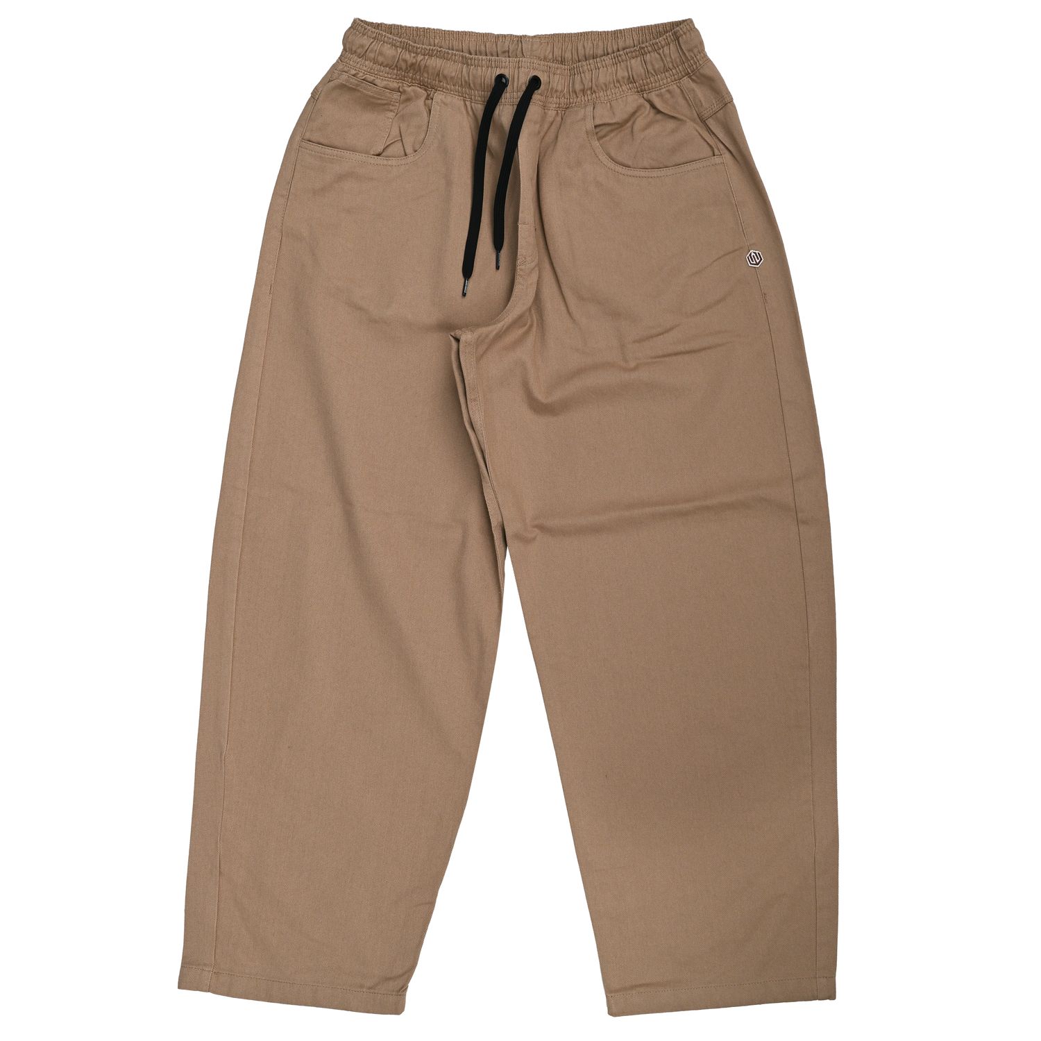 CALÇA BAGGY ELASTICO SARJA JOHN ROGER - CAQUI