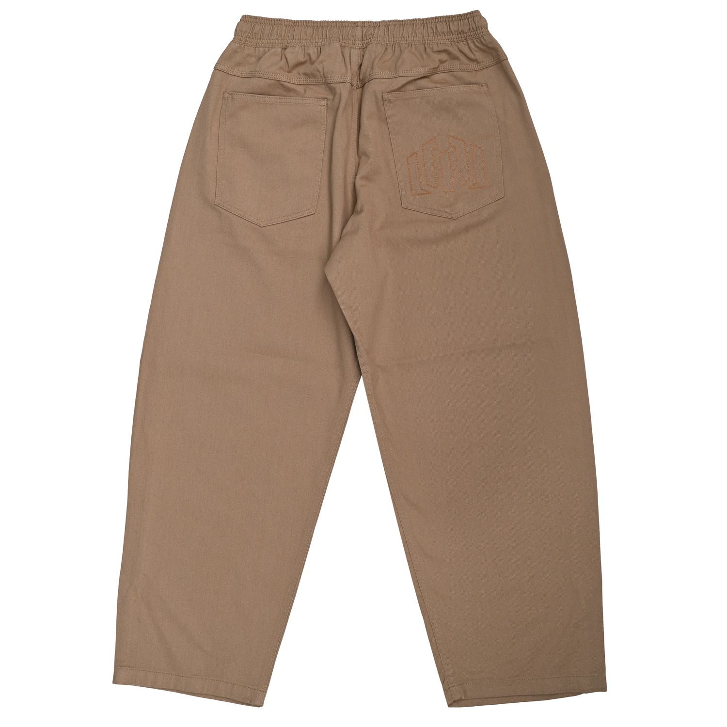 CALÇA BAGGY ELASTICO SARJA JOHN ROGER - CAQUI