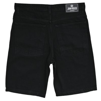 BERMUDA JORTS JEANS PATCH JOHN ROGER - BLACK