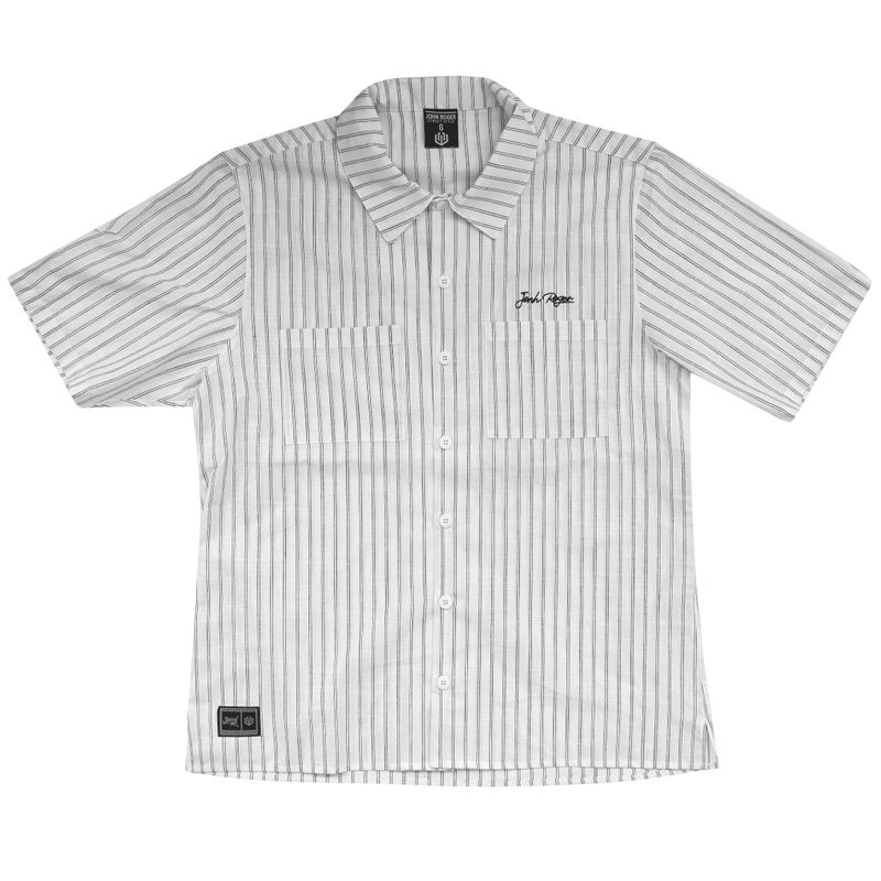CAMISA OVER TRICOLINE JOHN ROGER - BRANCO