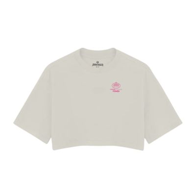 CROPPED OVERSIZED JOHN ROGER COFFEE POWER - OFF WHITE