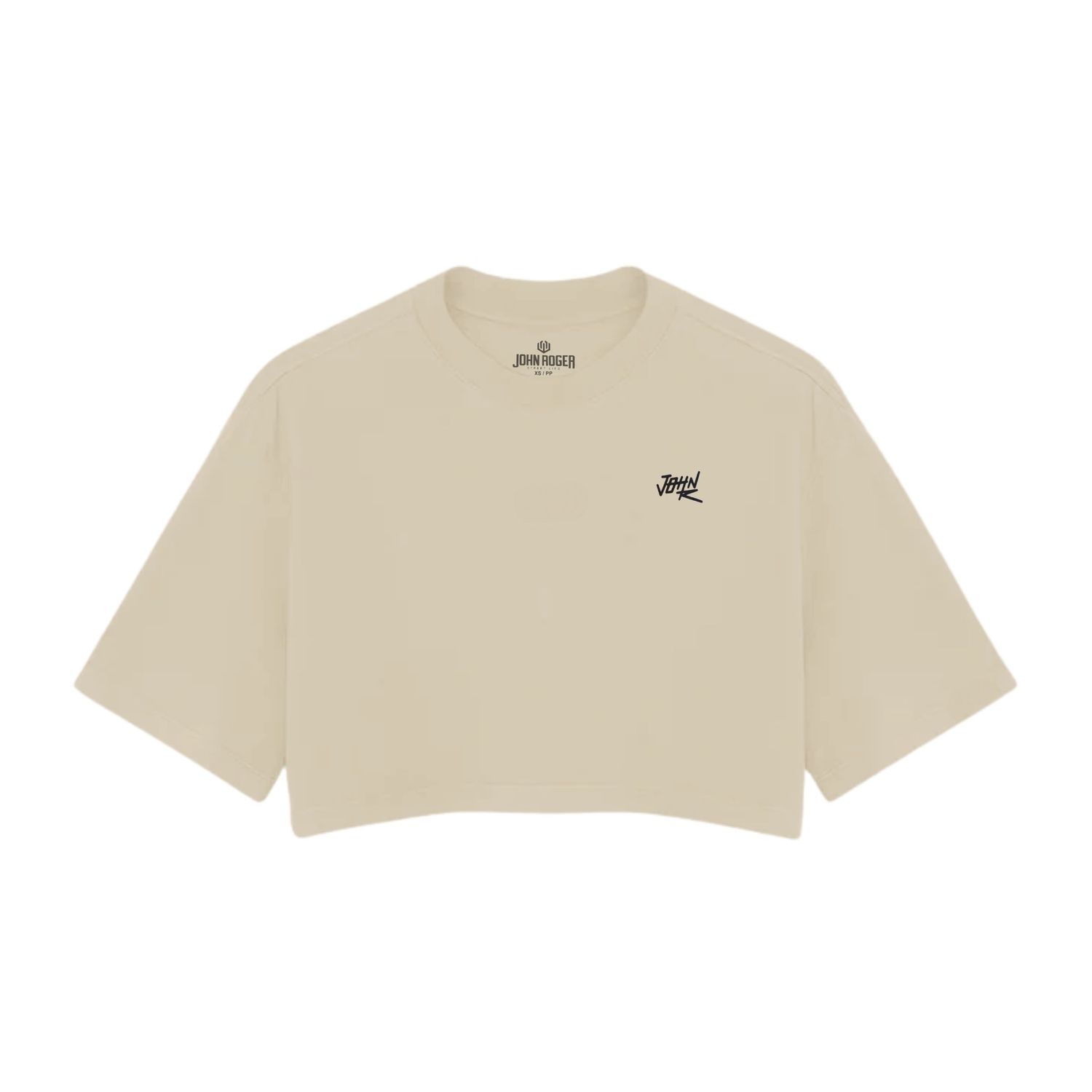 CROPPED OVERSIZED BASIC LIGHT JOHN ROGER LOGO STYLE - AVEIA
