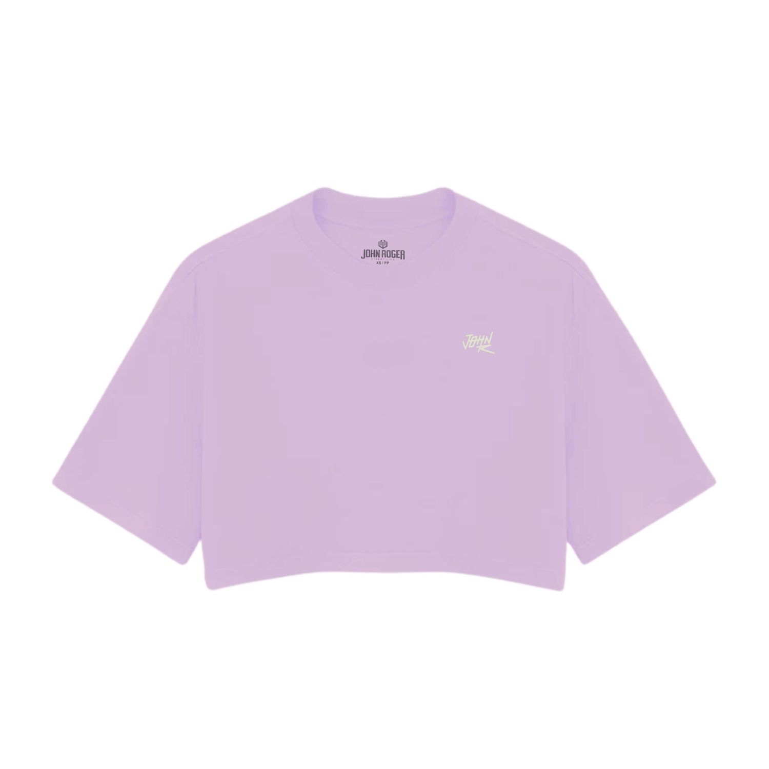 CROPPED OVERSIZED BASIC LIGHT JOHN ROGER LOGO STYLE - ROSA