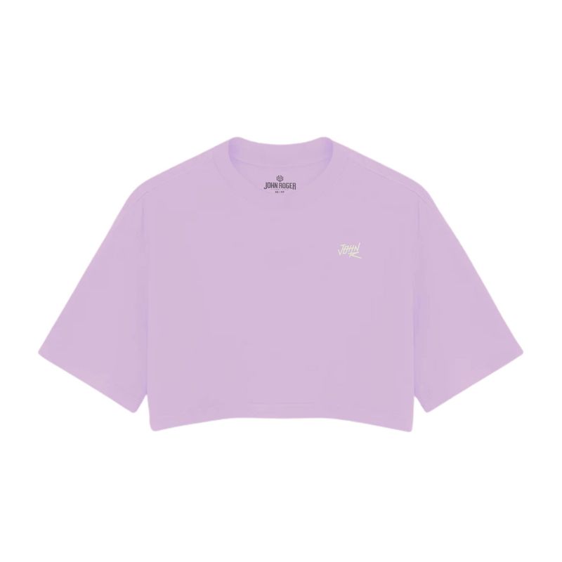 CROPPED OVERSIZED BASIC LIGHT JOHN ROGER LOGO STYLE - ROSA