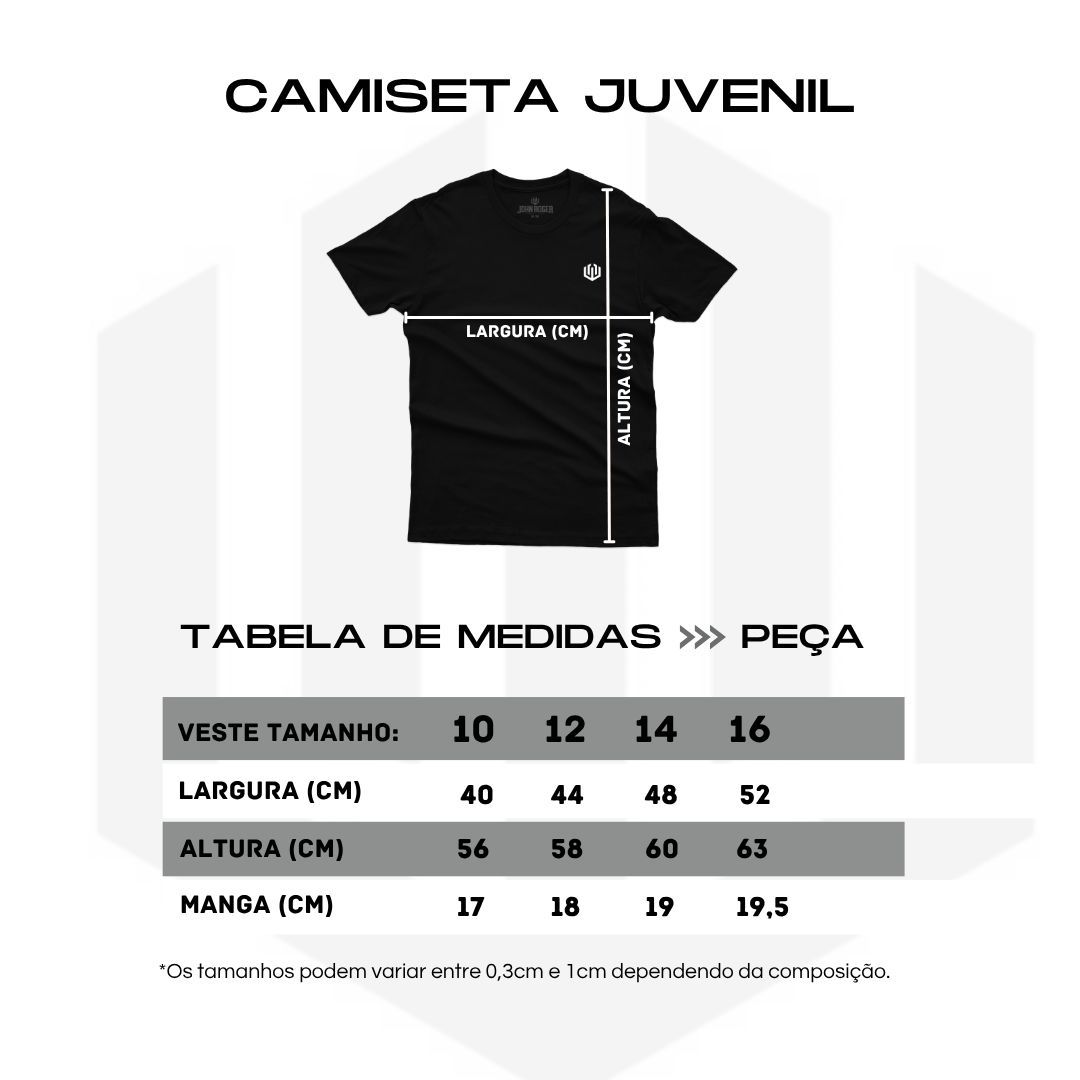 CAMISETA JUVENIL BASIC LIGTH  LOGO OFICIAL JOHN ROGER - AVEIA