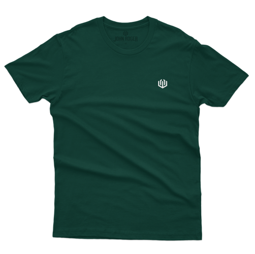 CAMISETA JUVENIL BASIC LIGTH LOGO OFICIAL JOHN ROGER - VERDE FLORESTA