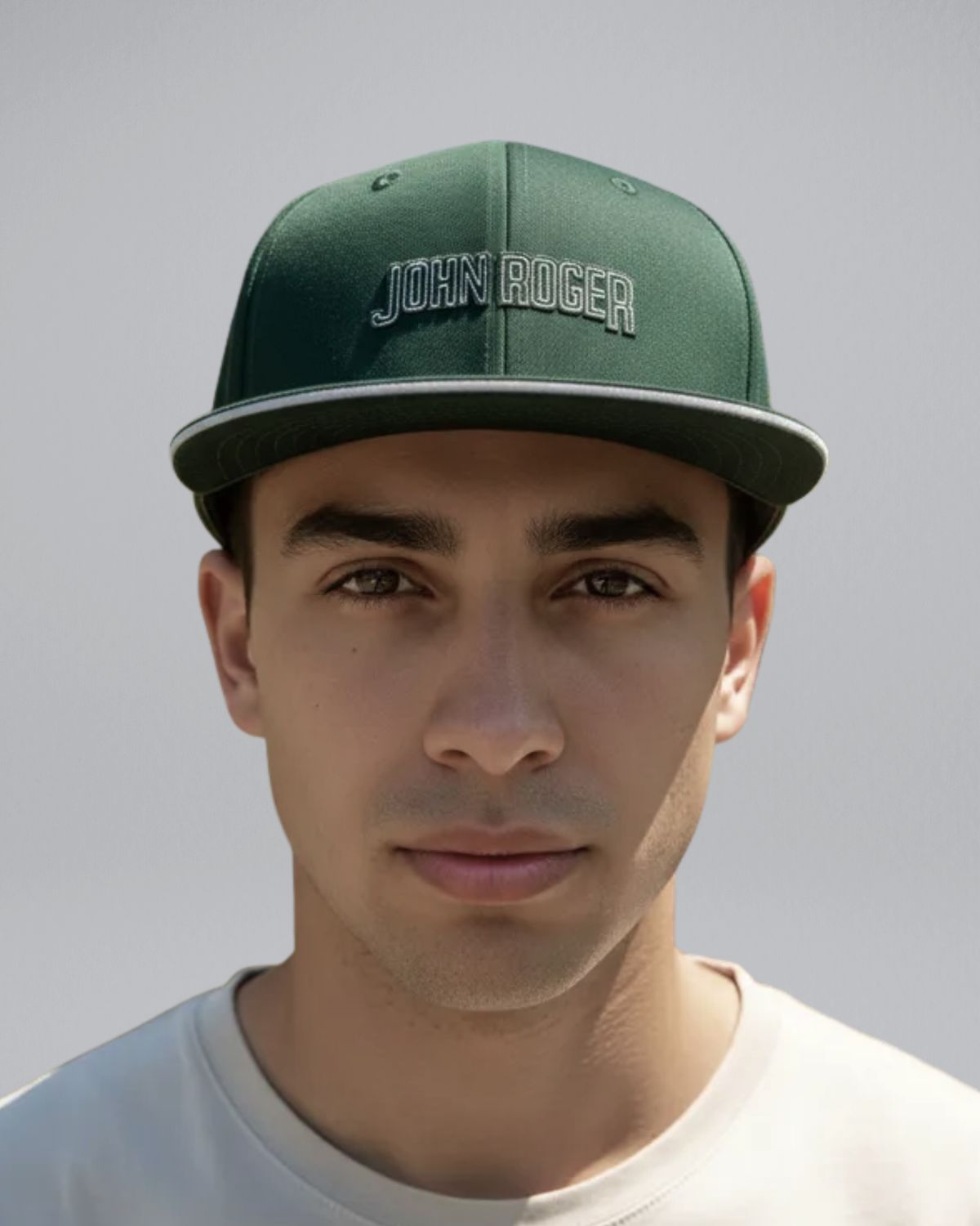 BONÉ ABA RETA SNAPBACK PESPONTO JOHN ROGER - VERDE MUSGO