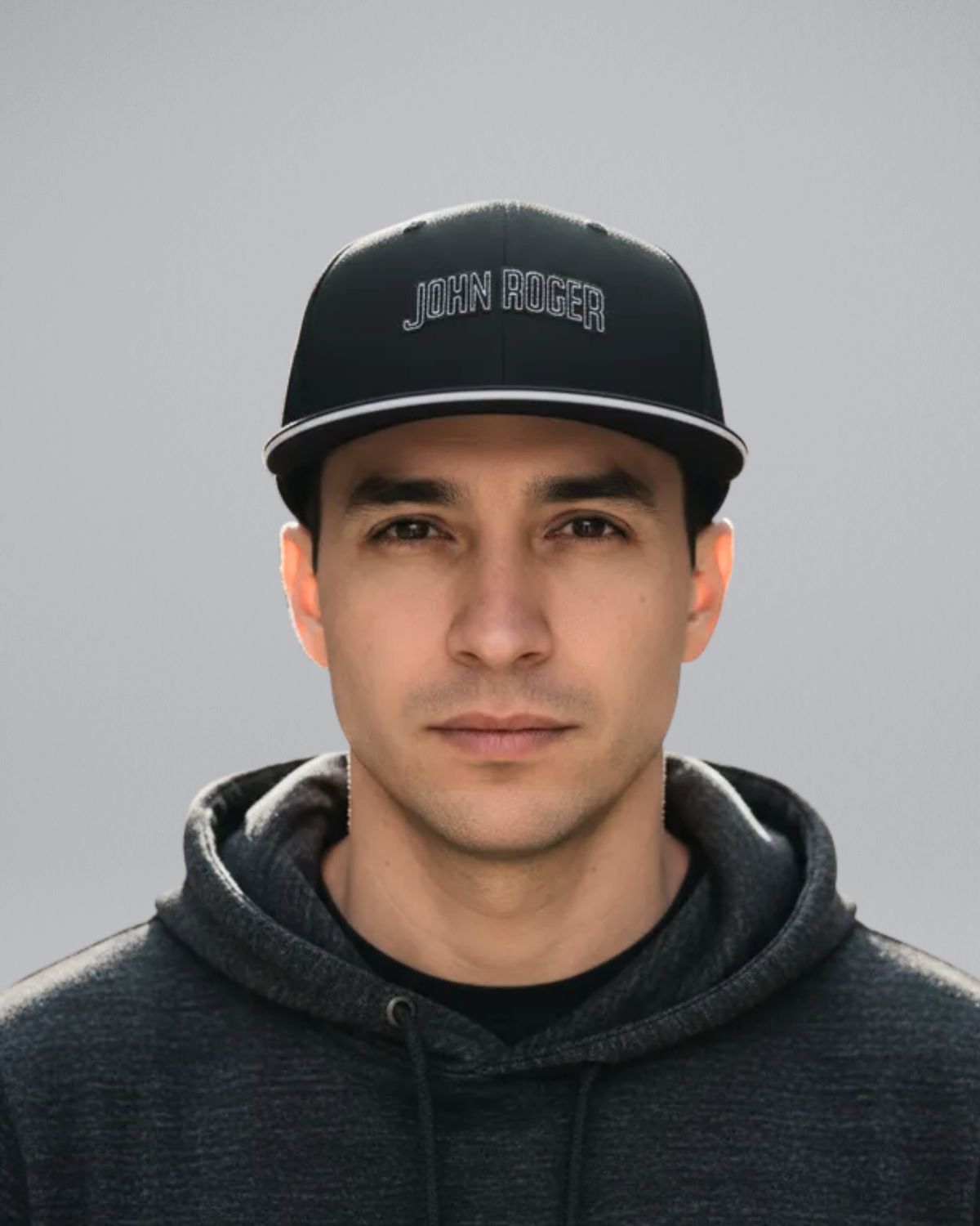 BONÉ ABA RETA SNAPBACK PESPONTO JOHN ROGER - PRETO