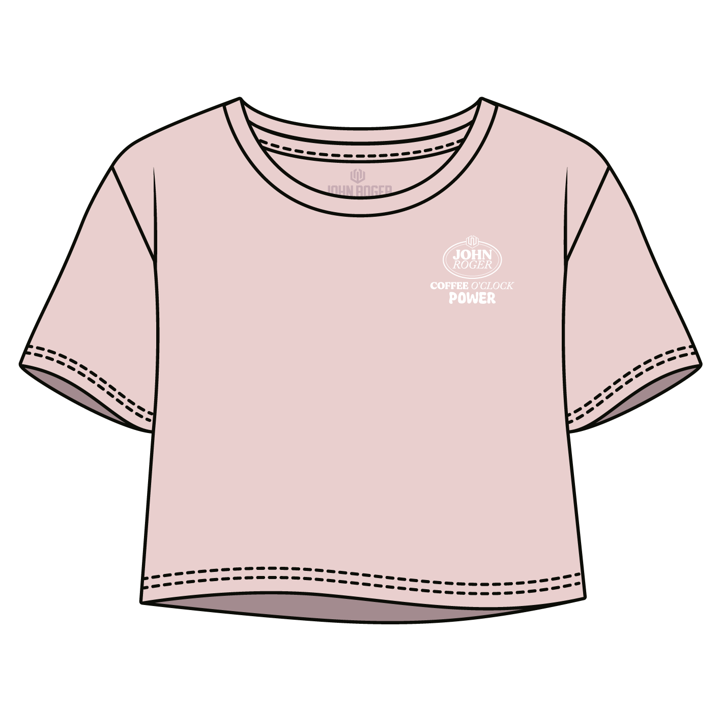 CROPPED OVERSIZED COFFEE POWER JOHN ROGER - ROSA