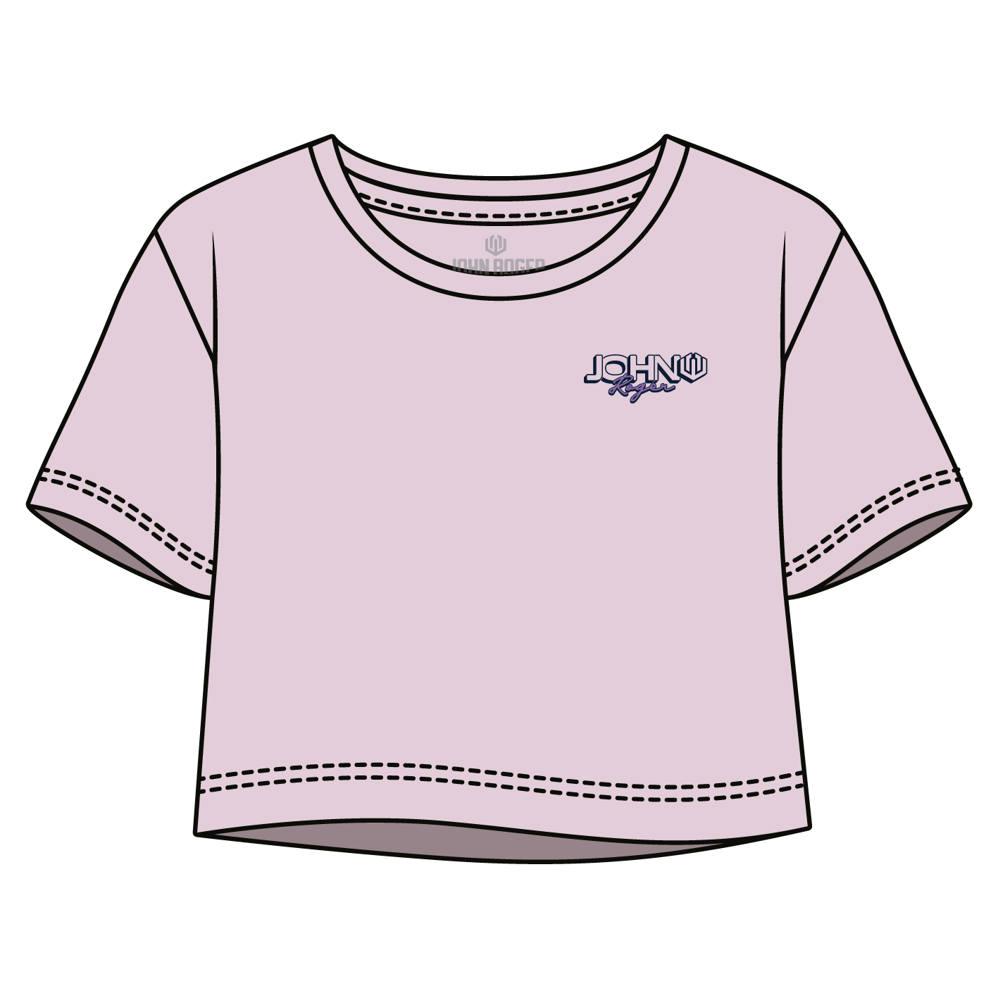 CROPPED OVERSIZED 3D TYPOGRAPHY JOHN ROGER - ROSA