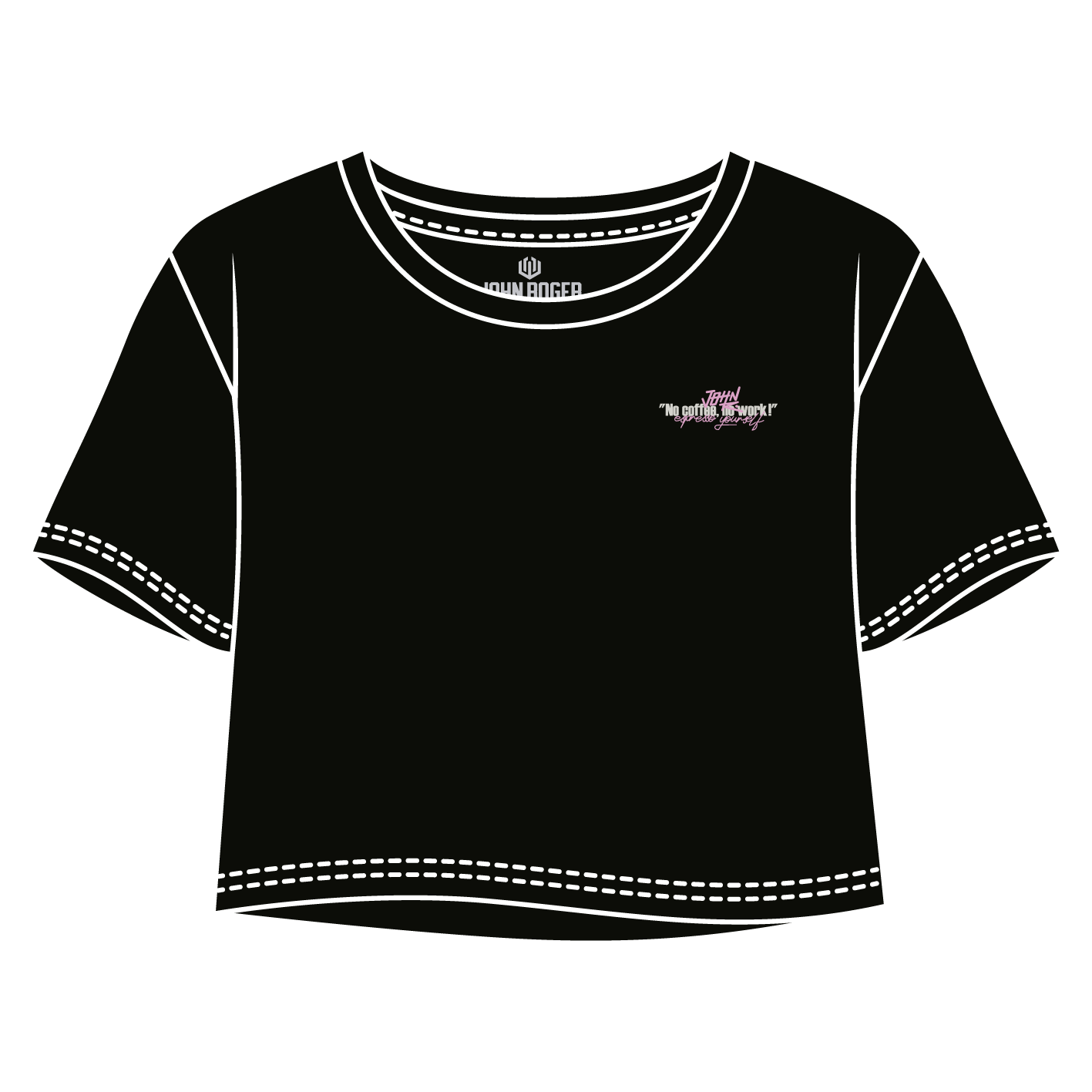 CROPPED OVERSIZED ESPRESSO JOHN ROGER - PRETO