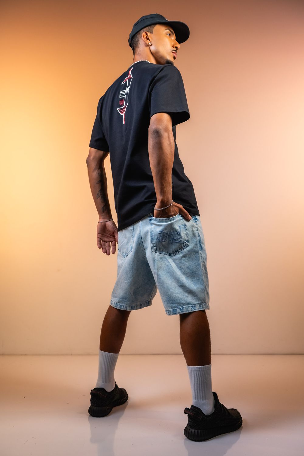 BERMUDA JORTS JEANS JOHN ROGER - DELAVE MARMORIZADO