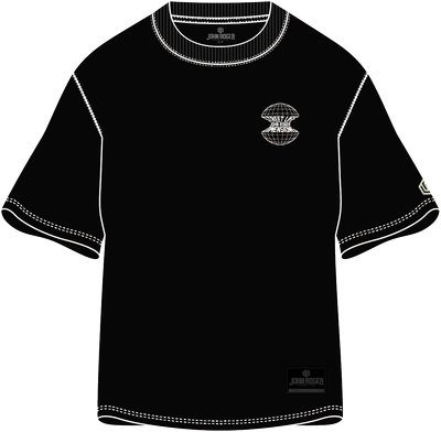 CAMISETA MALHÃO OVERSIZED APPLE JOHN ROGER - PRETO