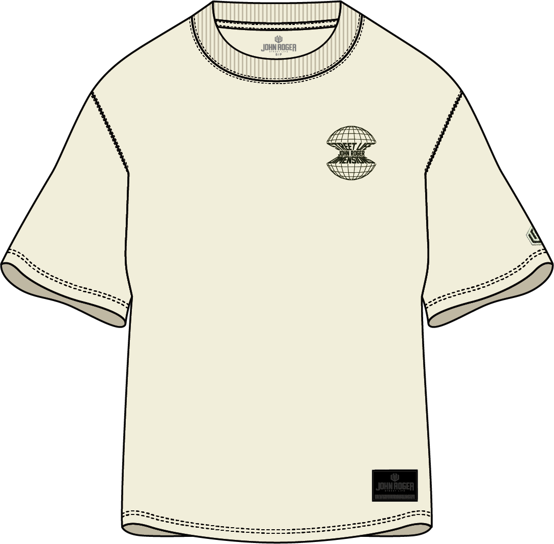 CAMISETA MALHÃO OVERSIZED APPLE JOHN ROGER - OFF WHITE