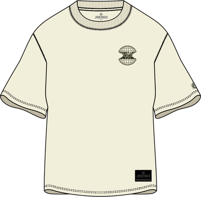 CAMISETA MALHÃO OVERSIZED APPLE JOHN ROGER - OFF WHITE