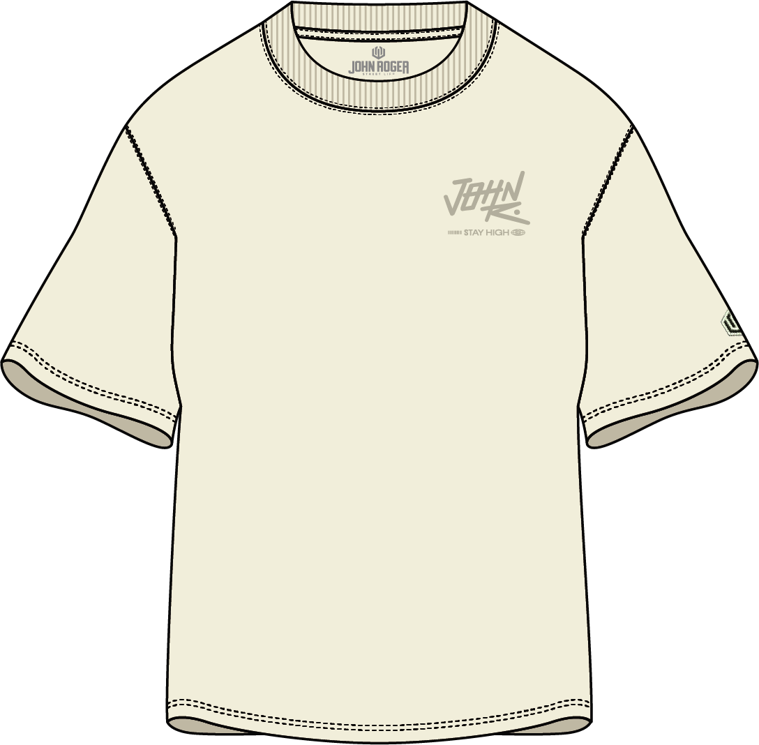 CAMISETA MALHÃO OVERSIZED SELECT COFFEE JOHN ROGER - OFF WHITE