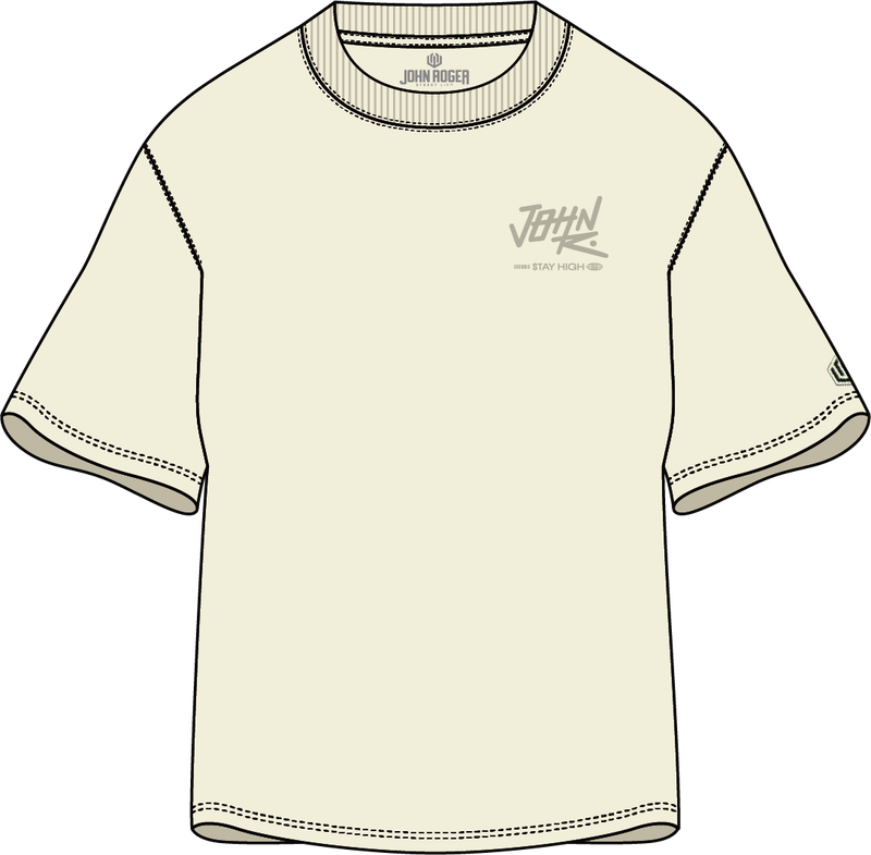 CAMISETA MALHÃO OVERSIZED SELECT COFFEE JOHN ROGER - OFF WHITE