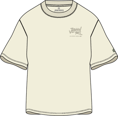 CAMISETA MALHÃO OVERSIZED SELECT COFFEE JOHN ROGER - OFF WHITE