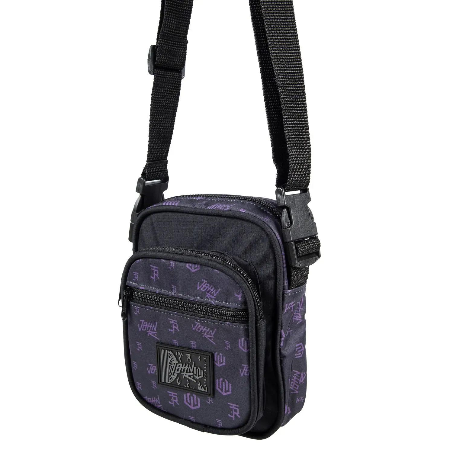 SHOULDER BAG JOHN ROGER - ROXO/PRETO